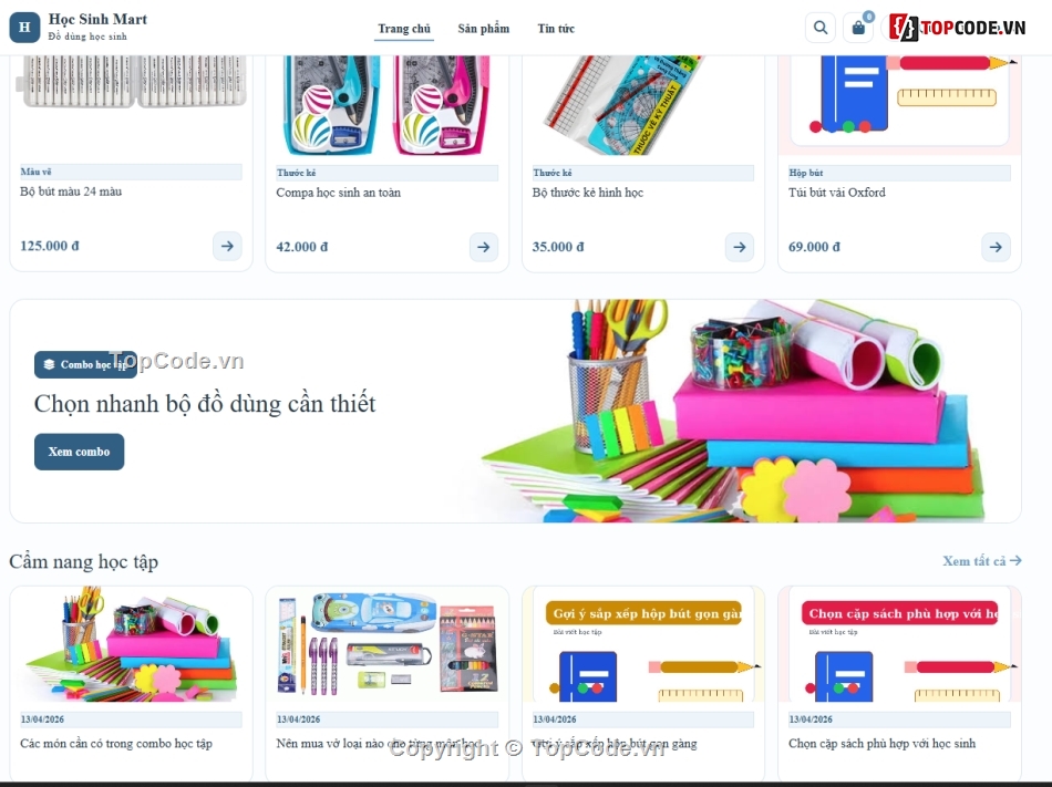 Học sinh,Website bán đồ dùng,bán